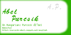 abel purcsik business card